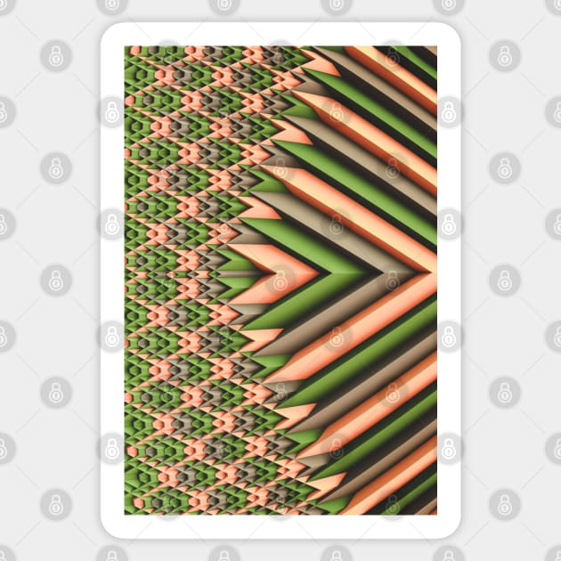 Earth Tone Abstract 3D Chevron Design Sticker by love-fi